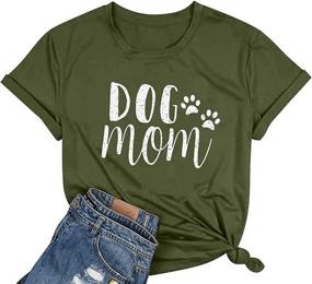 img 4 attached to Tshirts Women Funny Graphic Sleeve Dogs ~ Apparel & Accessories