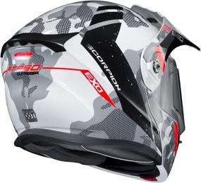 img 1 attached to Enhance Safety and Style with Scorpion AT950 Helmet - Outrigger, Large Dual Pane Shield (White/Grey)