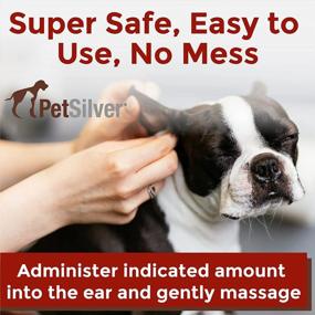 img 2 attached to Держите уши вашего питомца чистыми и здоровыми с каплями для мытья ушей PetSilver - сделано в США и формула без запаха - 8 унций