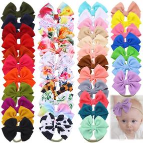 img 4 attached to Headbands Flowers Newborn Hairbands Accessories Baby Care