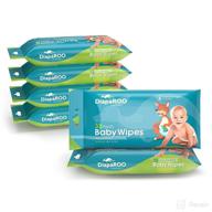 👶 diaparoo diaper wipes: unscented, hypoallergenic, 6pcs bulk for newborns - sensitive skin-friendly baby wipes with compact design - 35 wipes/pack, resealable tab logo