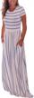 striped maxi dress for women - loose, casual, and fashionable summer dress with short sleeves and convenient pockets by hotapei logo