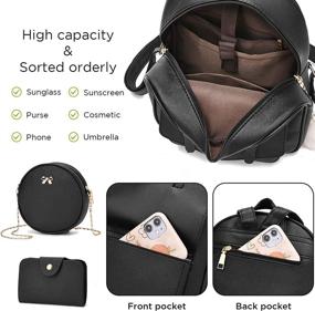 img 1 attached to 👜 Stylish White Women's Handbags & Wallets Set: Trendy 3-Piece Fashion Backpack Rucksack Combo