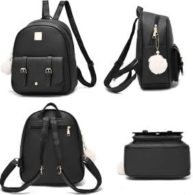 img 3 attached to 👜 Stylish White Women's Handbags & Wallets Set: Trendy 3-Piece Fashion Backpack Rucksack Combo