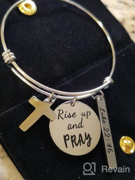 img 1 attached to Christian Jewelry Gifts for Her - Memgift Inspirational Bible Verse Expandable Bracelet for Women review by Lenny Sullivan