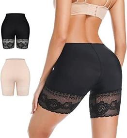 img 1 attached to SHAPERIN Tummy Control Shapewear Shorts For Women High Waist Body Shaper Slip Shorts Lace Thigh Slimmer Under Dresses