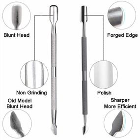 img 2 attached to Ejiubas Cuticle Remover Set - Professional Cuticle Trimmer With Pusher, Durable Stainless Steel Cuticle Cutter Clipper, Pedicure And Manicure Tools For Fingernails And Toenails - Gray