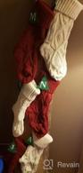 img 1 attached to Cozy Up With LimBridge'S 4 Pack Of Large-Sized Cable Knit Christmas Stockings For A Rustic And Personalized Holiday Decor review by Tyler Hager