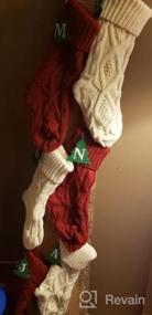 img 8 attached to Cozy Up With LimBridge'S 4 Pack Of Large-Sized Cable Knit Christmas Stockings For A Rustic And Personalized Holiday Decor