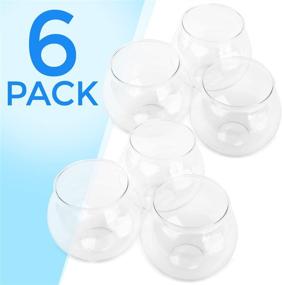 img 1 attached to 🐠 [6 Pack] 27 Ounce Mini Plastic Fish Bowls - Perfect Decorative Fish Bowls for Drinks - Clear Plastic Vases for Beautiful Centerpieces - Small Plastic Fish Bowl Set