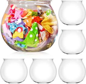 img 4 attached to 🐠 [6 Pack] 27 Ounce Mini Plastic Fish Bowls - Perfect Decorative Fish Bowls for Drinks - Clear Plastic Vases for Beautiful Centerpieces - Small Plastic Fish Bowl Set