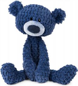 img 3 attached to Navy Blue GUND Teddy Bear Stuffed Animal - Toothpick Ripple, Perfect For Ages 1 And Up