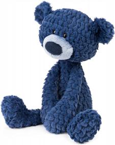img 2 attached to Navy Blue GUND Teddy Bear Stuffed Animal - Toothpick Ripple, Perfect For Ages 1 And Up