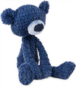 img 1 attached to Navy Blue GUND Teddy Bear Stuffed Animal - Toothpick Ripple, Perfect For Ages 1 And Up
