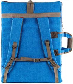 img 4 attached to Large 26” X 19.5” Blue Color Art Portfolio Case Artist Backpack Canvas Bag By TRANSON