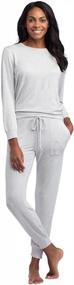 img 4 attached to Stay Cool And Comfy With Softies Dream Jersey Lounge Sets For Women