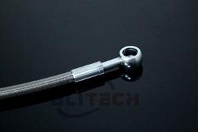 img 1 attached to 2002-2005 Subaru Impreza WRX Braided Clutch Line Master To Slave Cylinder Cable By Blitech.
