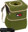 epauto waterproof car trash can with lid and storage pockets, green logo