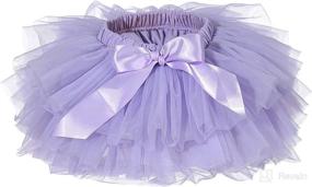 img 3 attached to 👶 Adorable Baby Girls Tutu Skirt Headband Set with Toddler Ruffle Tulle Diaper Covers, Ideal for 6-24 Month Old