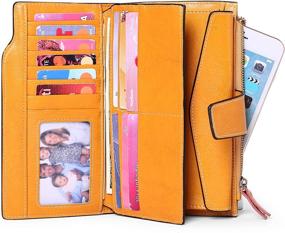 img 3 attached to SENDEFN Leather Wallets Blocking CA Black Women's Handbags & Wallets : Wallets