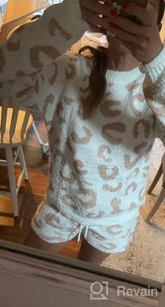 img 1 attached to Stay Cozy And Stylish With MEROKEETY Women'S Fuzzy Fleece Leopard Pajama Set review by Stephanie Jonsson