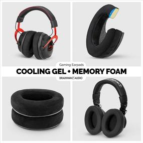 img 2 attached to Brainwavz Gel Gaming Replacement Earpads For ATH M50X,M40X, M50XBT & More - Compatible With Steelseries Arctis 3/5/7/9X Pro/Stealth And HyperX Cloud 1 & 2 - Oval Ear Pad - Black