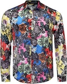 img 4 attached to Luxury Fashion Printed Nightclub 5X Large Men's Clothing