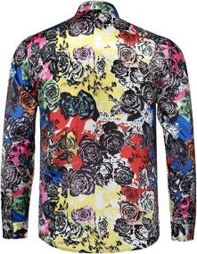 img 3 attached to Luxury Fashion Printed Nightclub 5X Large Men's Clothing