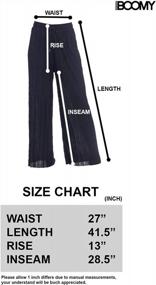 img 1 attached to Stylish And Comfortable: FASHION BOOMY Women'S Flowy Palazzo Dress Pants With Wide Leg And Drawstring