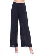 stylish and comfortable: fashion boomy women's flowy palazzo dress pants with wide leg and drawstring logo