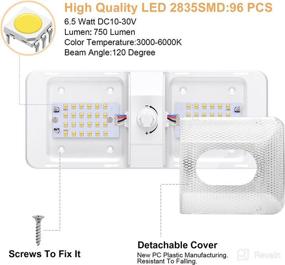 img 2 attached to 🔆 BlueFire 12V Dimmable LED RV Ceiling Dome Lights: High DC RV Interior Lighting with Adjustable Brightness Rotary Switch (2 Pack)