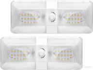 🔆 bluefire 12v dimmable led rv ceiling dome lights: high dc rv interior lighting with adjustable brightness rotary switch (2 pack) logo