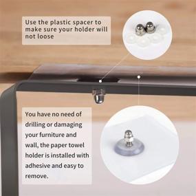 img 2 attached to Adhesive Wall Mounted Paper Towel Holder - Rustproof, No Drilling & Easy Tear | SMARTAKE Home Kitchen Accessory