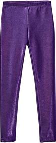 img 4 attached to City Threads Leggings Metallic Colorful Girls' Clothing ~ Leggings