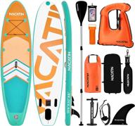 nacatin 10'6" inflatable stand up paddle board with premium accessories and backpack логотип