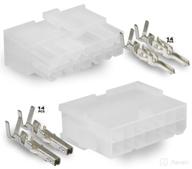 🔌 molex 14 circuit wire connector - 1 complete connection with pins mini-fit junior logo