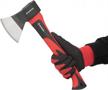 intertool 15-inch hatchet, small chopping camping axe, 1.3 lb / 600 g, shock absorbing fiberglass anti-slip handle ht-0261 logo