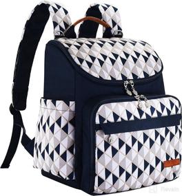 img 4 attached to 🎒 Multifunctional Diaper Bag Backpack with Stroller Straps & 12 Pocket Organizer - HYBLOM