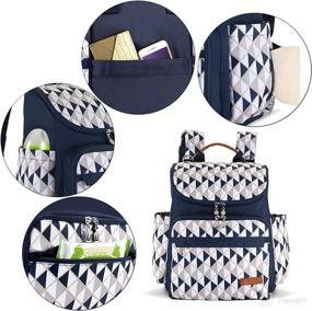 img 3 attached to 🎒 Multifunctional Diaper Bag Backpack with Stroller Straps & 12 Pocket Organizer - HYBLOM