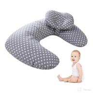 🤱 tofoan baby breastfeeding nursing pillow: detachable, machine washable, multifunction 45° angle u shape infant support pillow, grey point design logo