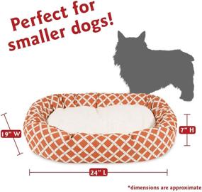 img 2 attached to 🐶 Premium Comfort and Style with Majestic Pet Bamboo Sherpa Bagel Dog Bed