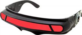 img 1 attached to Футуристические солнцезащитные очки для вечеринок в стиле инопланетян - GrinderPUNCH Cyclops Shield Зеркало с монолинзами