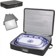protect your china with kgmcare large platter storage case - felt dividers included! logo