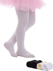 img 4 attached to Girls Tights Microfiber Pantyhose Leggings Girls' Clothing via Socks & Tights