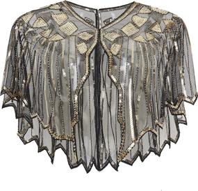 img 4 attached to BABEYOND Sequin Beaded Evening Flapper Women's Accessories via Scarves & Wraps