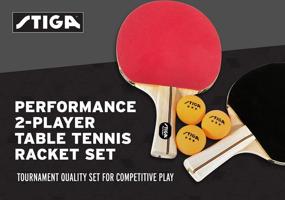 img 3 attached to Enhance Your Ping Pong Game With STIGA Performance 2 Player Set - 2 Rackets And 3-Star Orange Balls Included