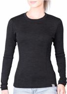 meriwool womens base layer 100% merino wool midweight long sleeve thermal shirt logo