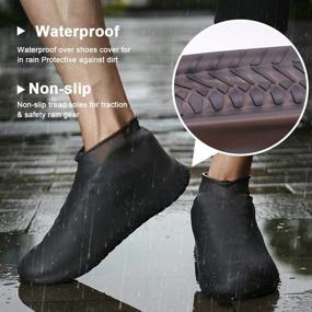 img 2 attached to Reusable Silicone Shoe Covers For Men, Women, And Kids - Easy To Carry Rain Boots