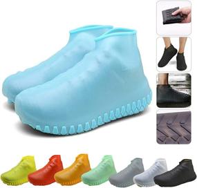 img 4 attached to Reusable Silicone Shoe Covers For Men, Women, And Kids - Easy To Carry Rain Boots