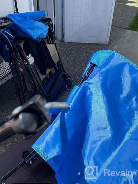 img 1 attached to Heavy Duty Portable Camping Chair With Innovative STRONGBACK Low Gravity Lumbar Support - Beach Ready! review by Troy Coste